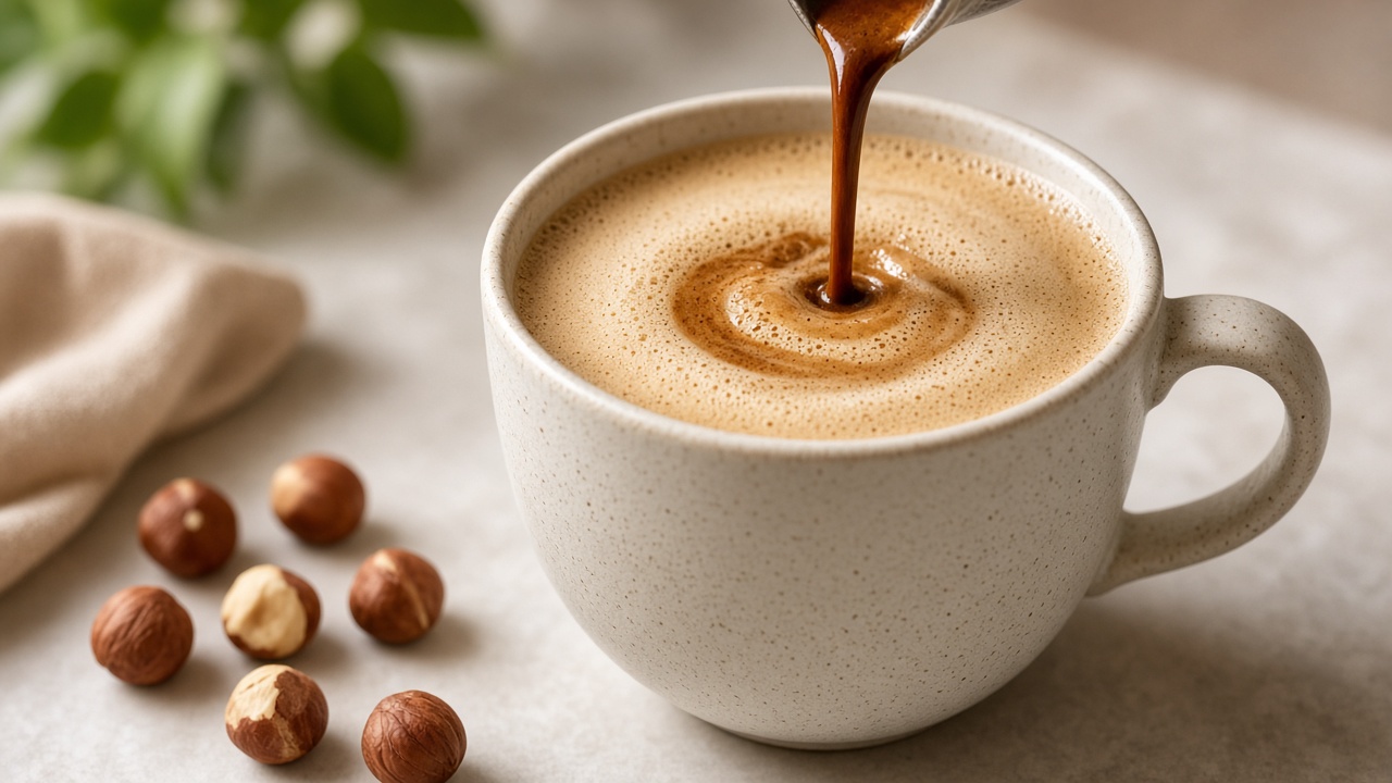 Pour the latte
