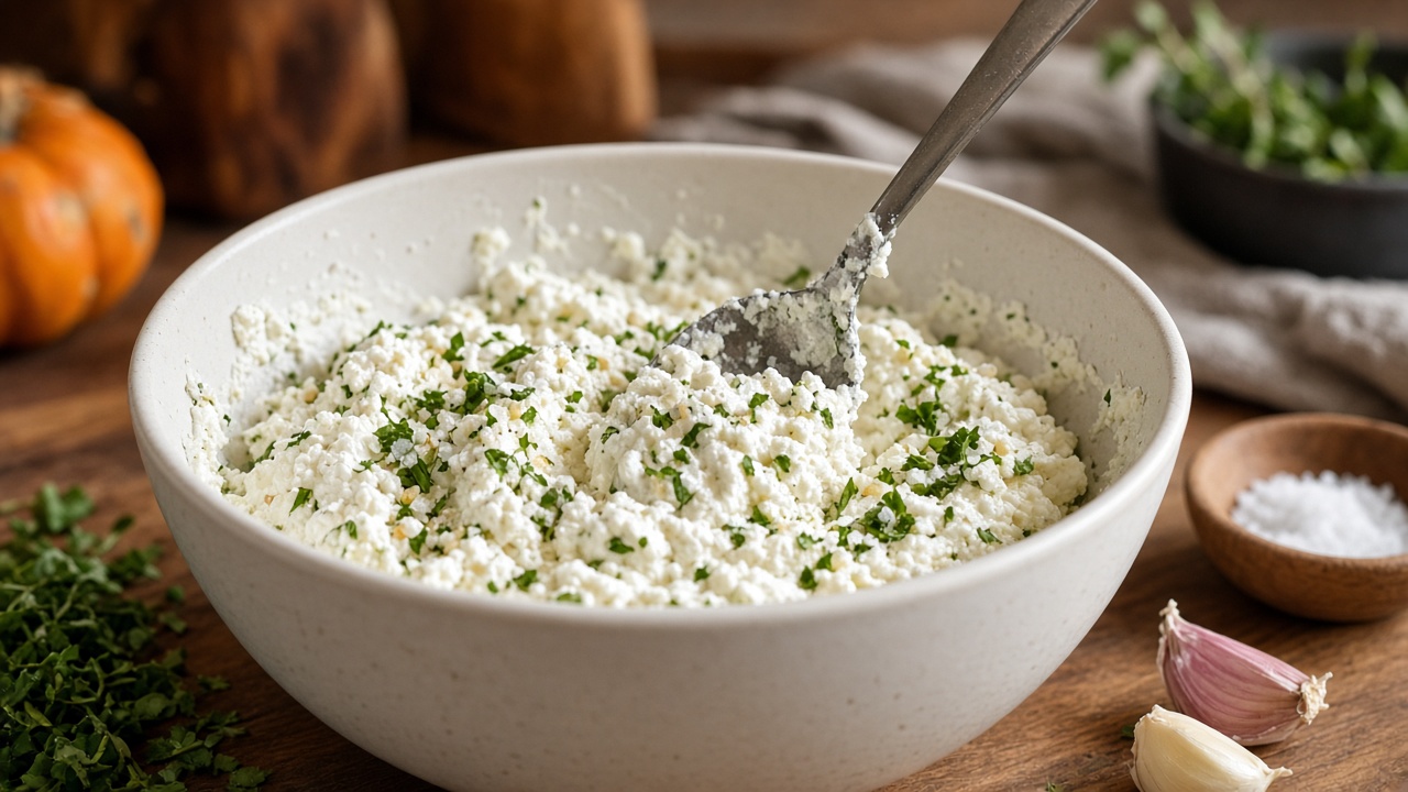 Season the ricotta