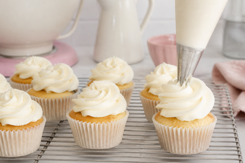 Swirl the frosting clouds
