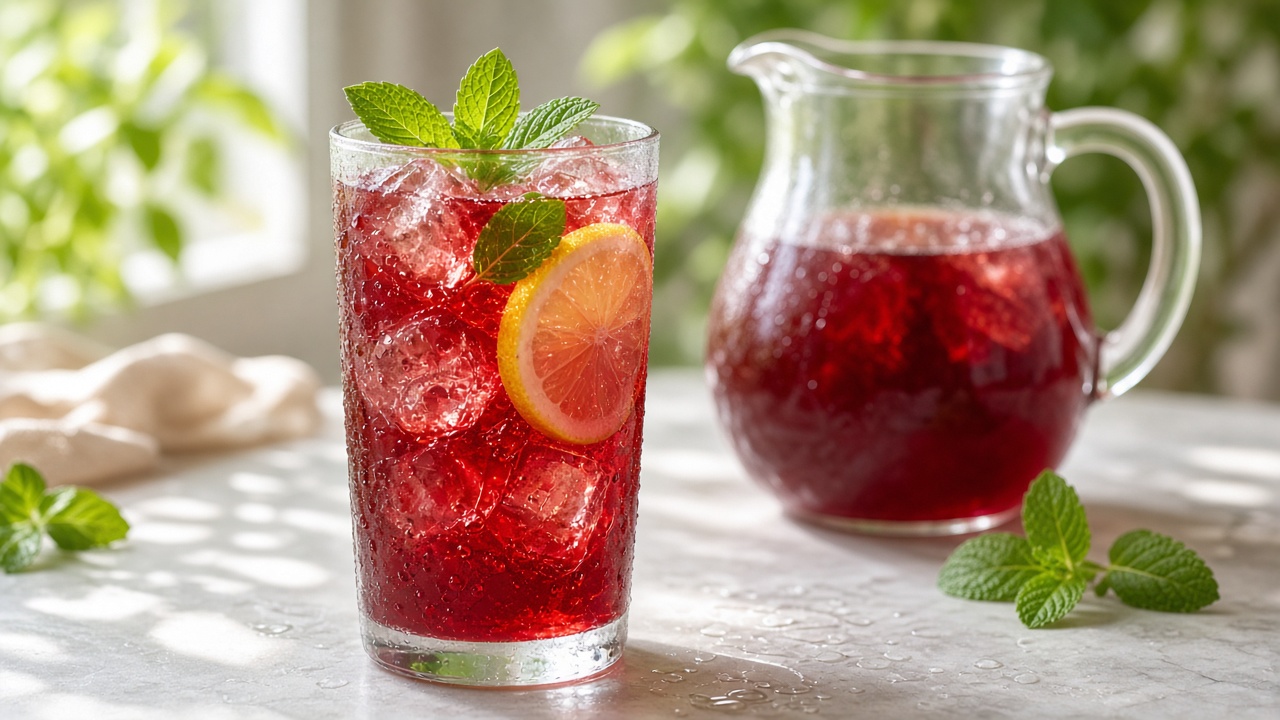 Tart Cherry Mint Iced Tea