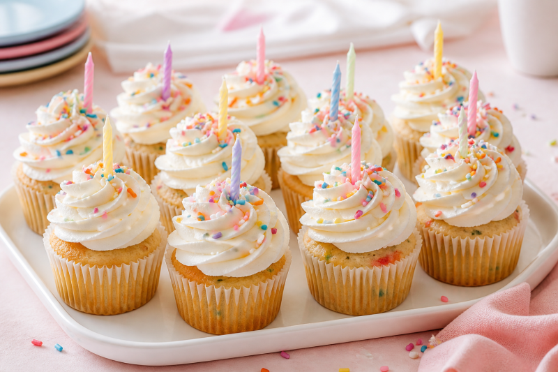 Birthday Vanilla Cupcakes