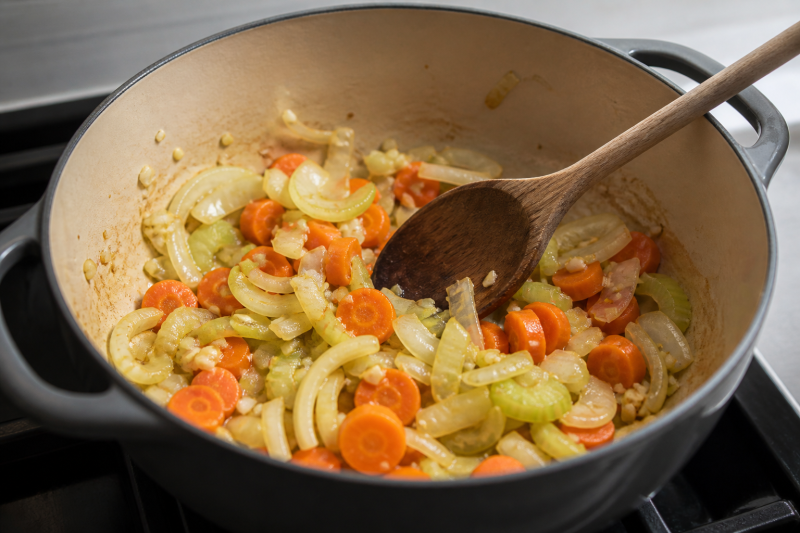 Soften the savory base