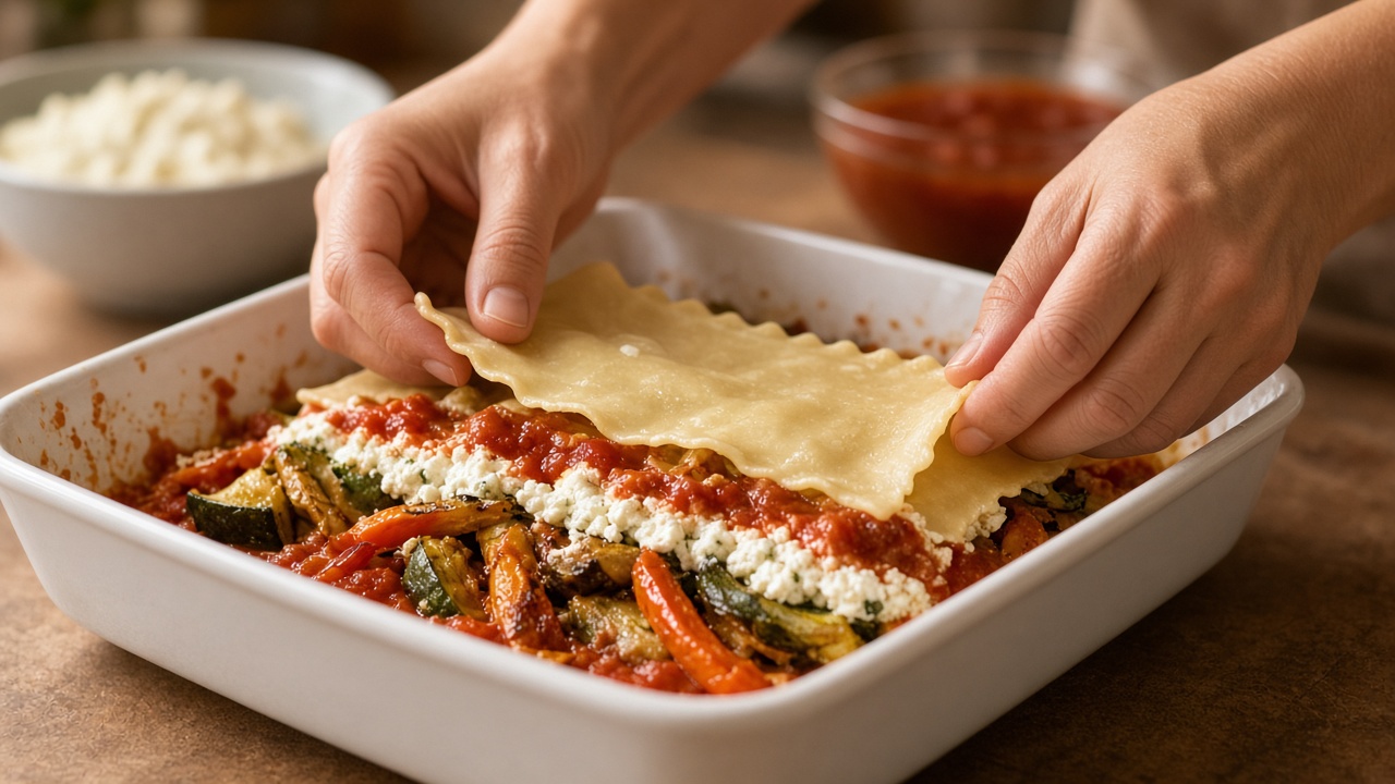 Make ricotta and layer