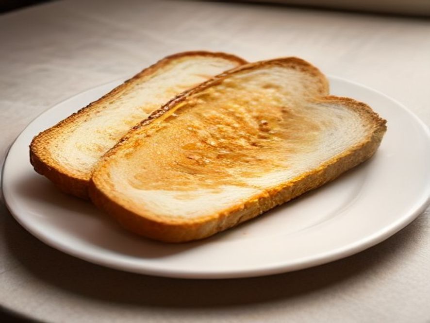 Toast the golden bread