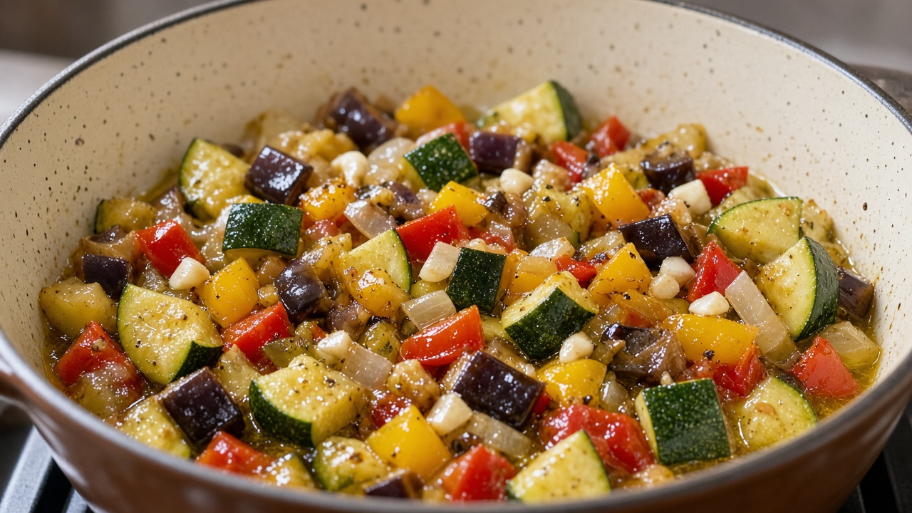 Sauté the vegetables