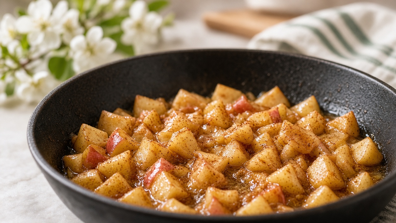 Cook the cinnamon apples