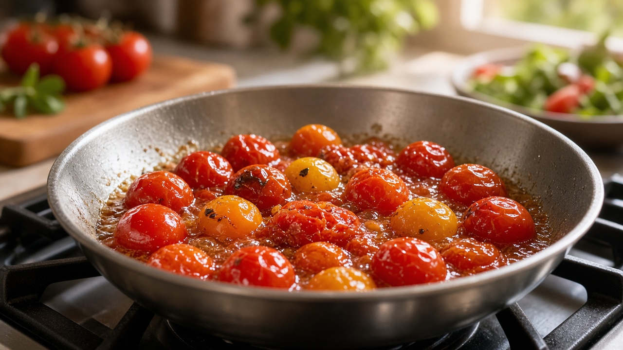 Soften the peppers and onion