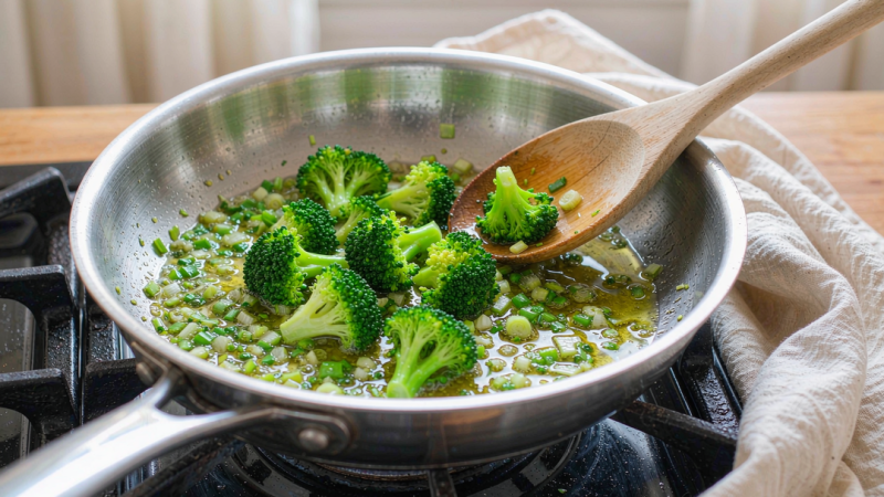 Sauté the broccoli