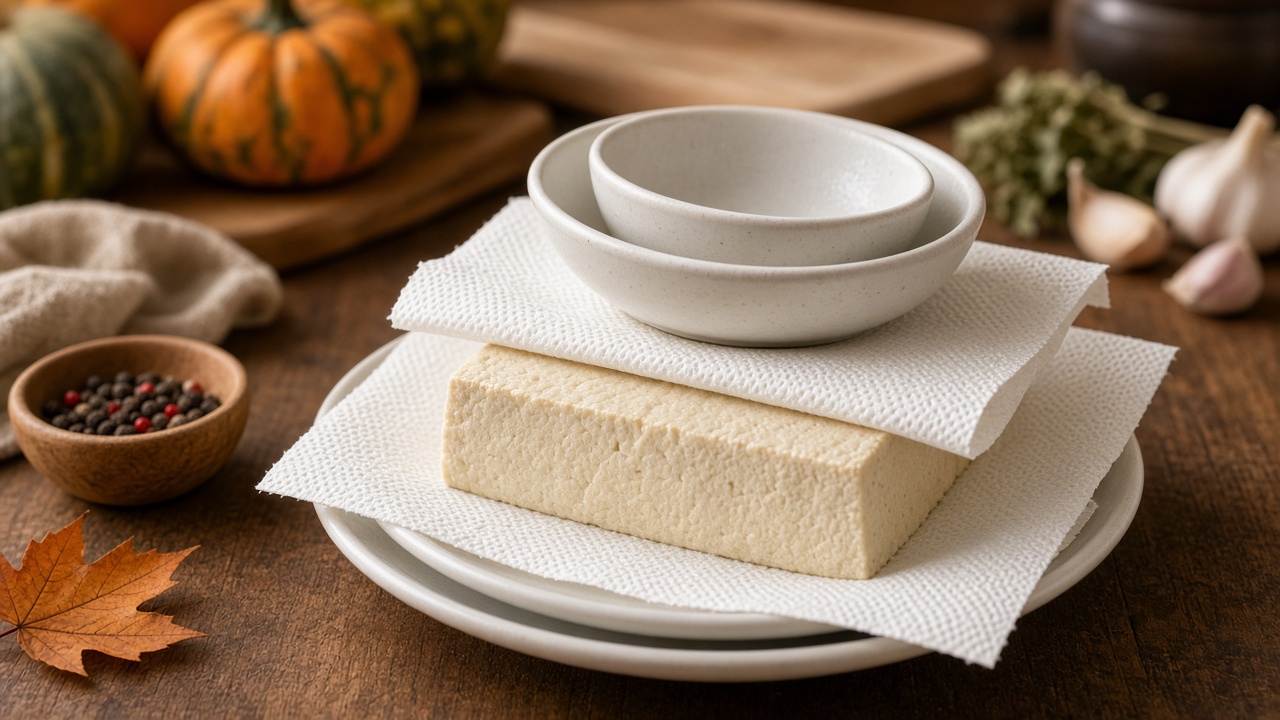 Coat the tofu