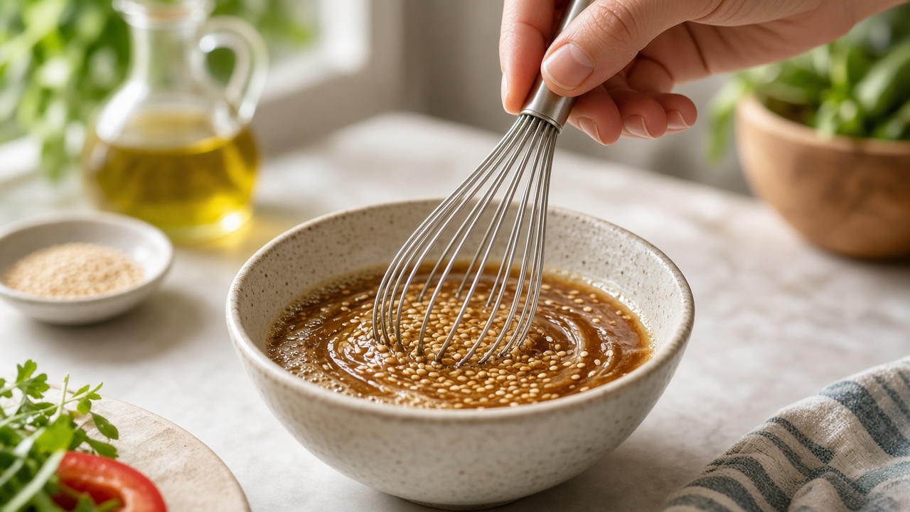 Whisk the dressing