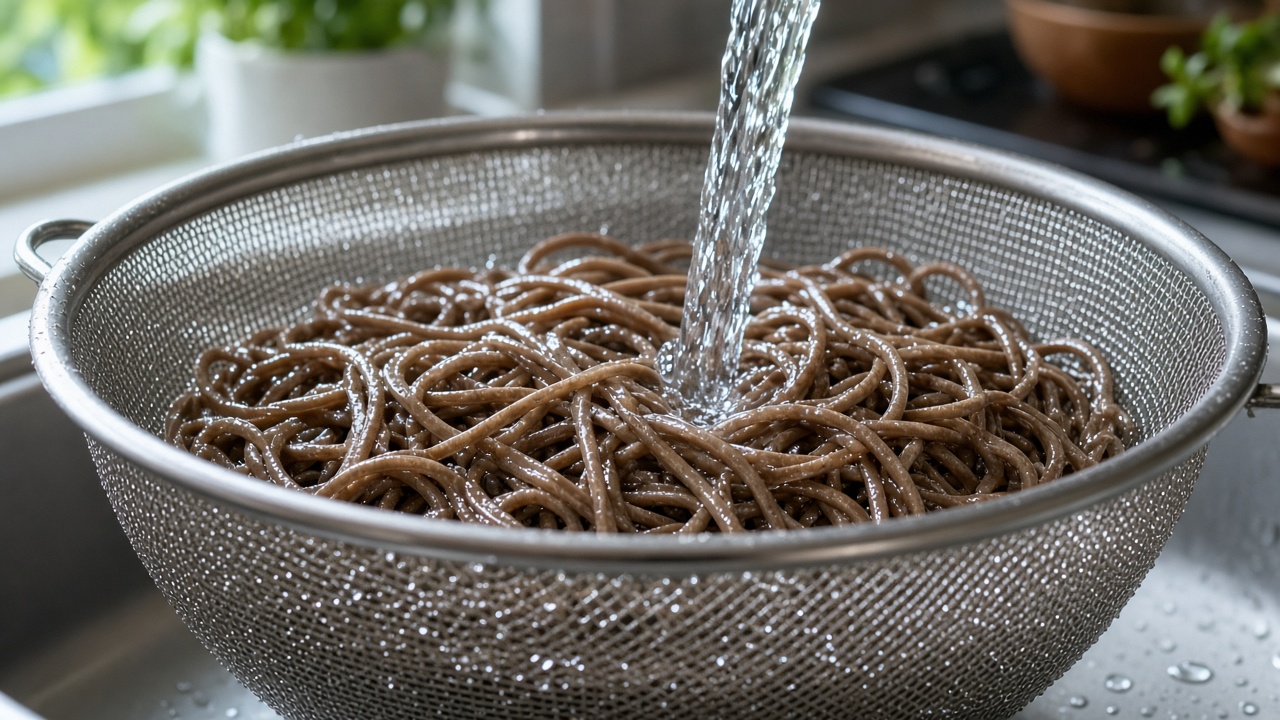 Cook and rinse the soba