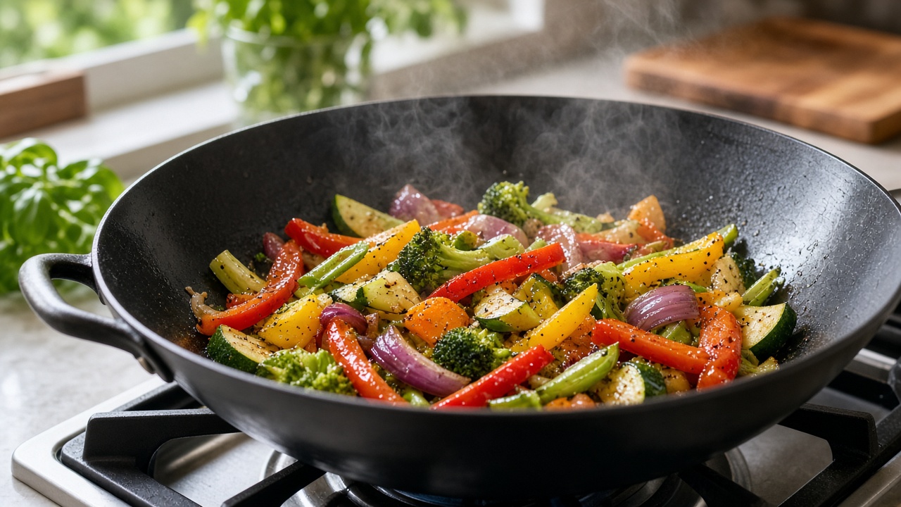 Cook the protein and vegetables