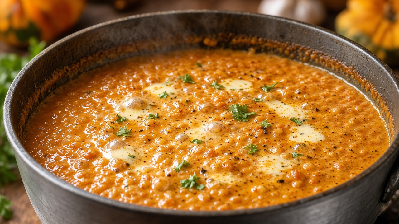 Simmer the lentils in coconut sauce