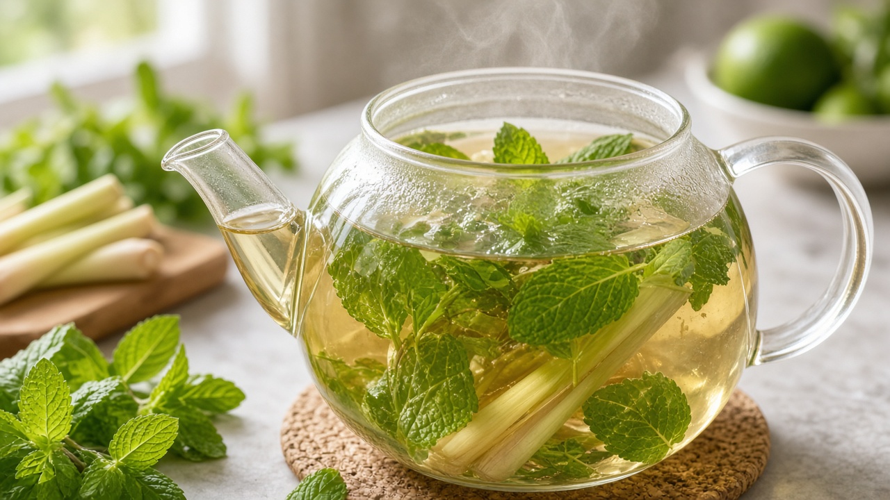 Add mint and lemongrass