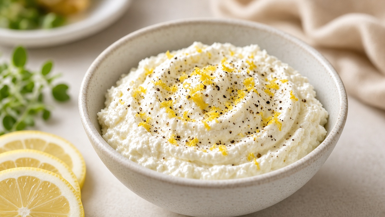 Whip the lemon ricotta