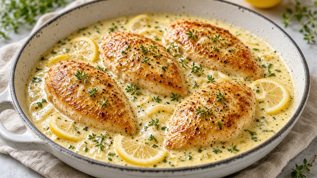 Creamy Lemon Chicken Skillet