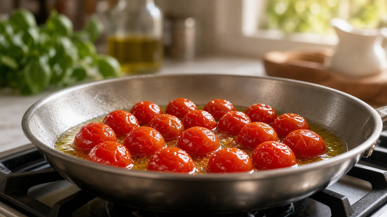 Burst the tomatoes