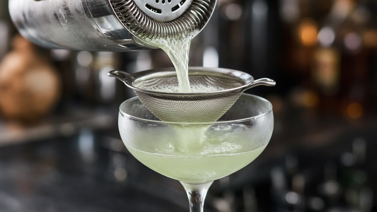 Strain and garnish