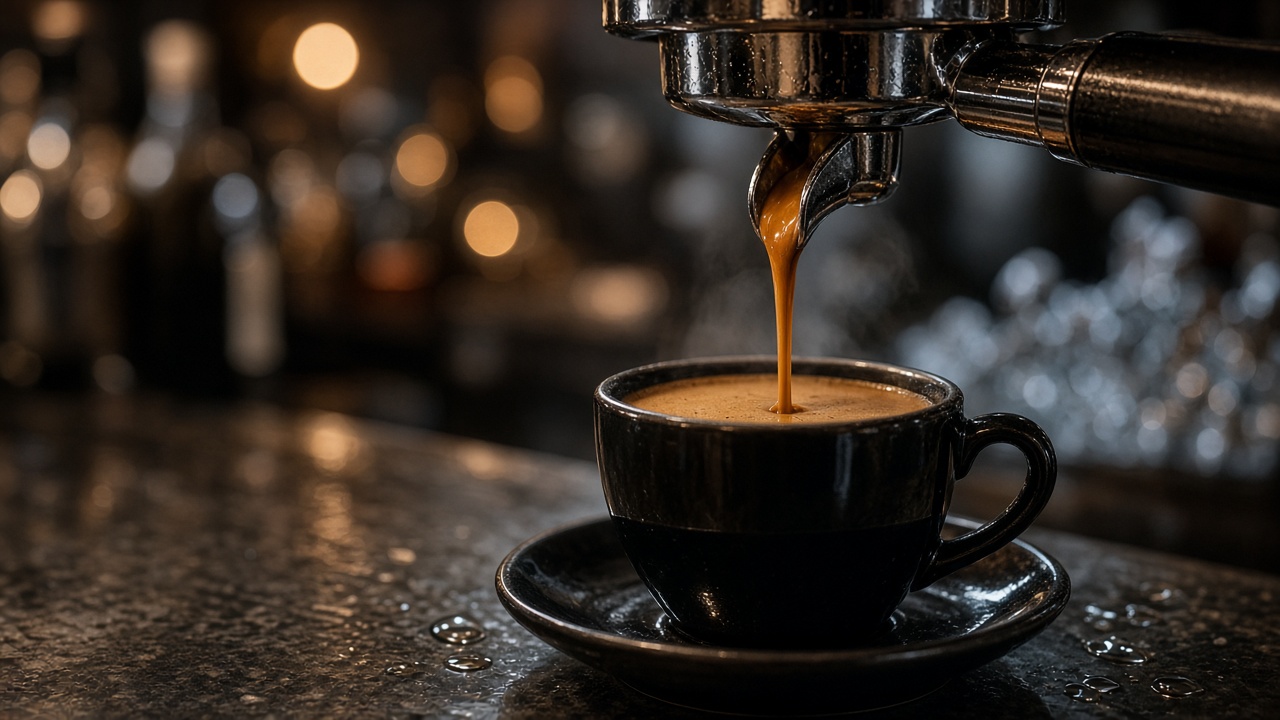 Brew and cool the espresso
