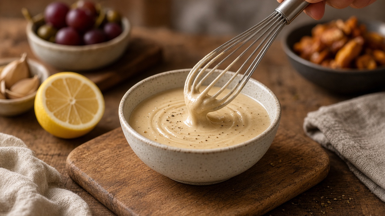 Whisk the tahini sauce