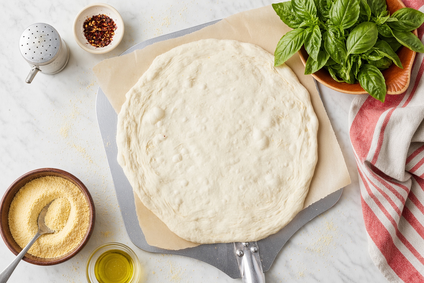 Stretch the dough