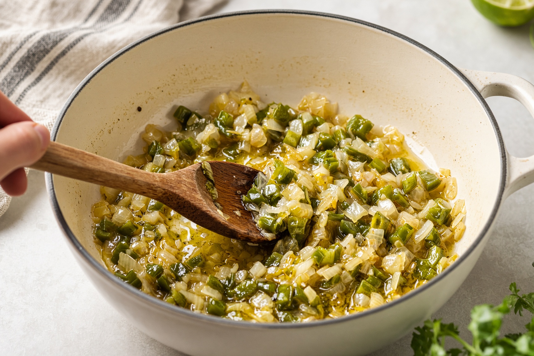 Saute the aromatics