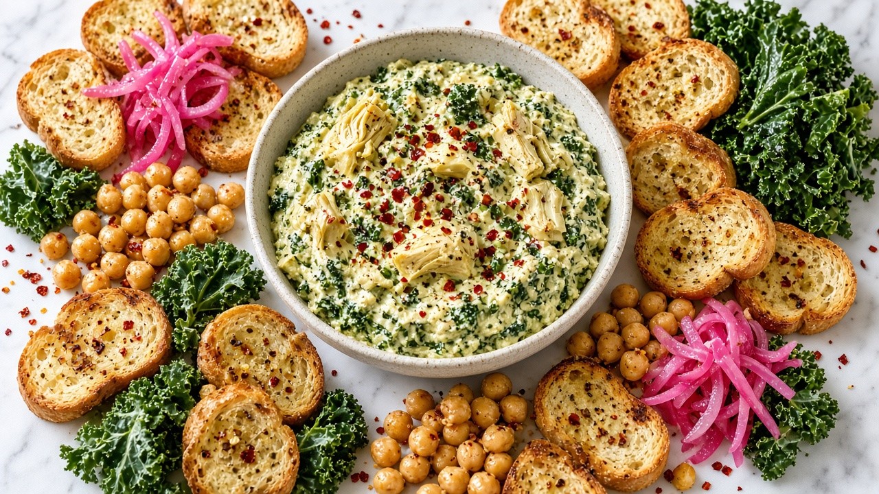 Vegan Kale Artichoke Dip