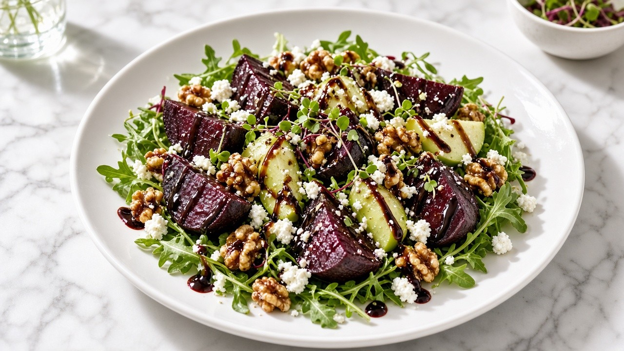 Beet Salad with Goat Cheese and Balsamic