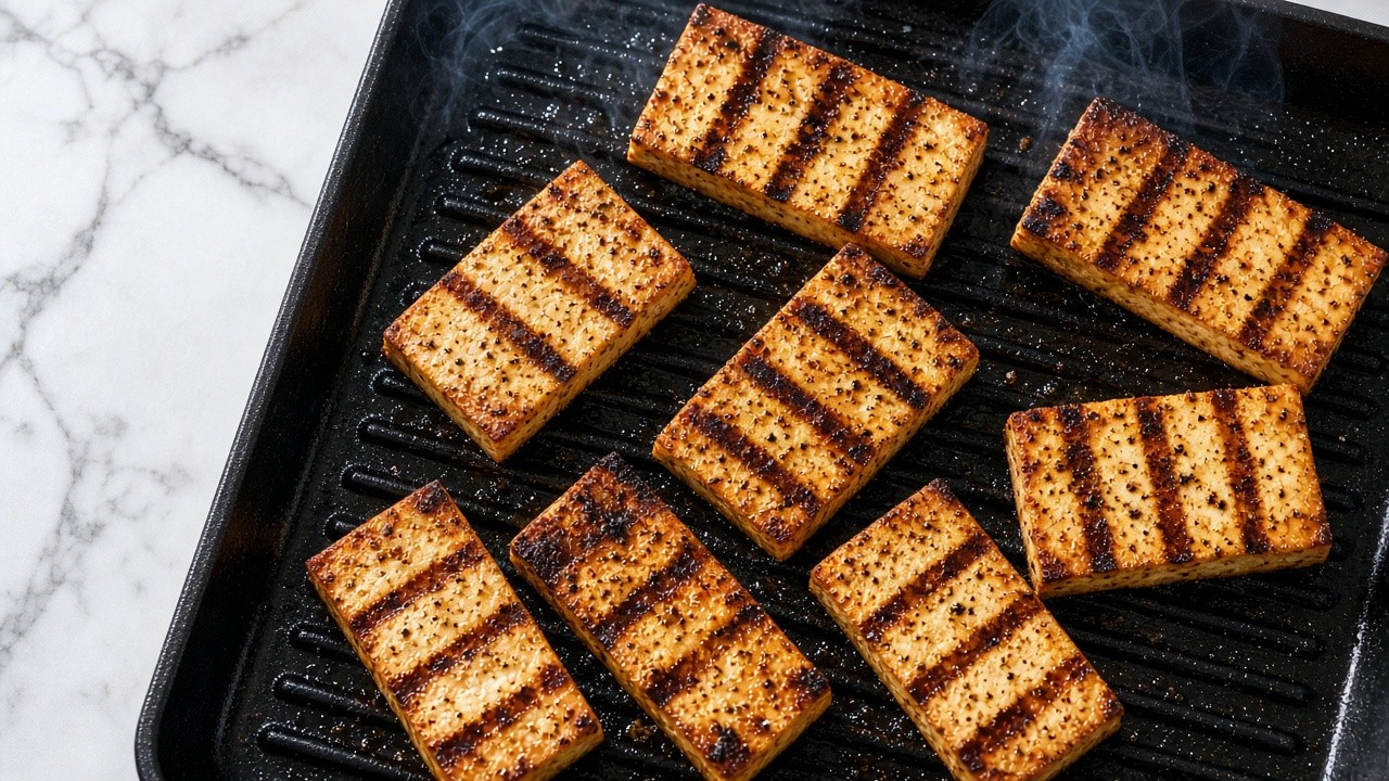 Grill the tofu