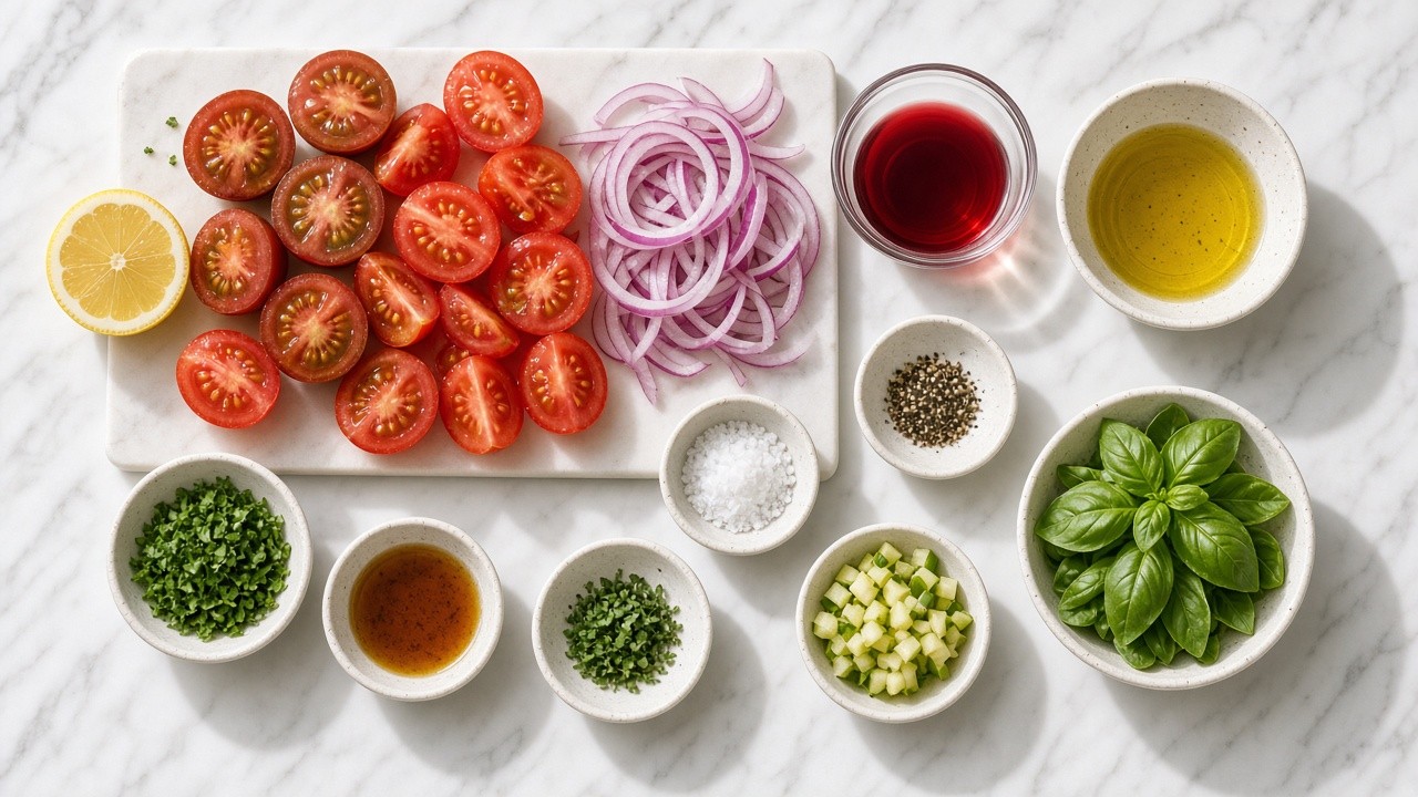 Cut the tomatoes