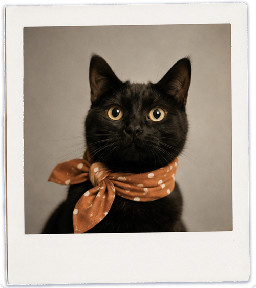 Aurora wearing an orange scarf